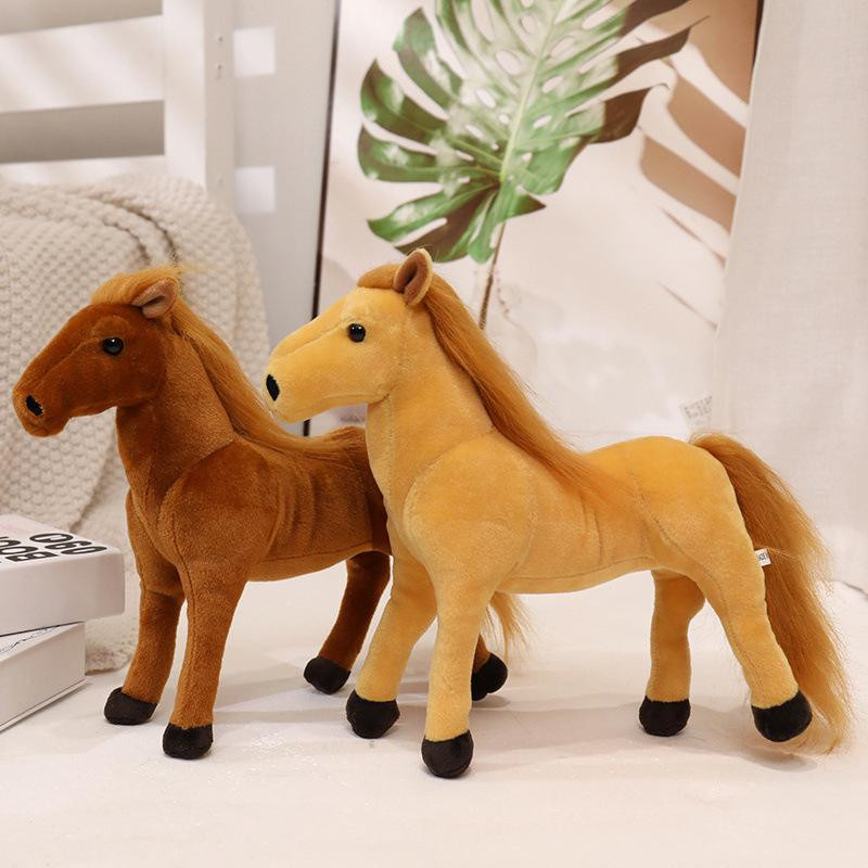Yiran Furniture Simulations-Pony-Puppe Plüschtier weißes Drachenpferd schwarzes Pferd 30cm - Bild 1