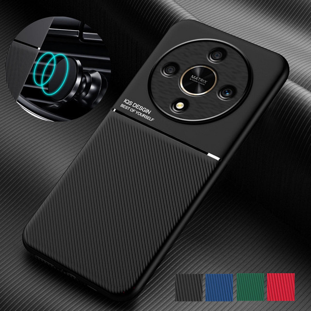 Robuste und rutschfeste Fundas Schutzhülle für Honor Magic 7, 6 Pro, 5 Lite, X9c, X9b, X9a mit Auto-Magnethalter in Schwarz oder Grün - Bild 1
