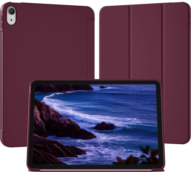 Silikon Schutzhülle mit Faltständer und Smart Cover für iPad 11. Generation und 10. Generation 10,9 Zoll in Purple - Bild 1
