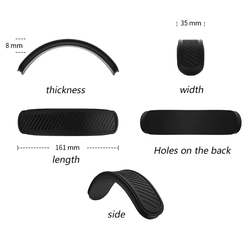 CHONGJIZHE Silikon-Stirnband-Abdeckung und waschbare Kopfband-Schutzhülle für AirPods Max Wireless Headset in Schwarz und Multicolor - Bild 5