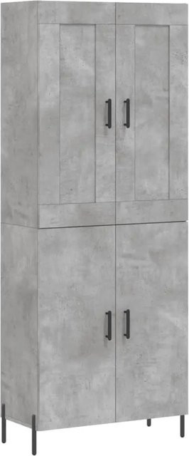 vidaXL Highboard Betongrau aus Holzwerkstoff und Eisen, B/T/H: 69,5 x 34 x 180 cm - Bild 1