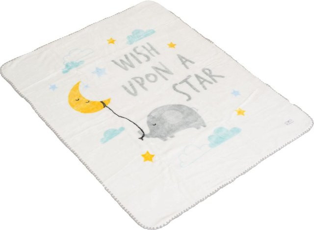 Cangaroo Babydecke Soft Weiß aus 100 % Polyester, B x H: 140 x 110 cm - Bild 1