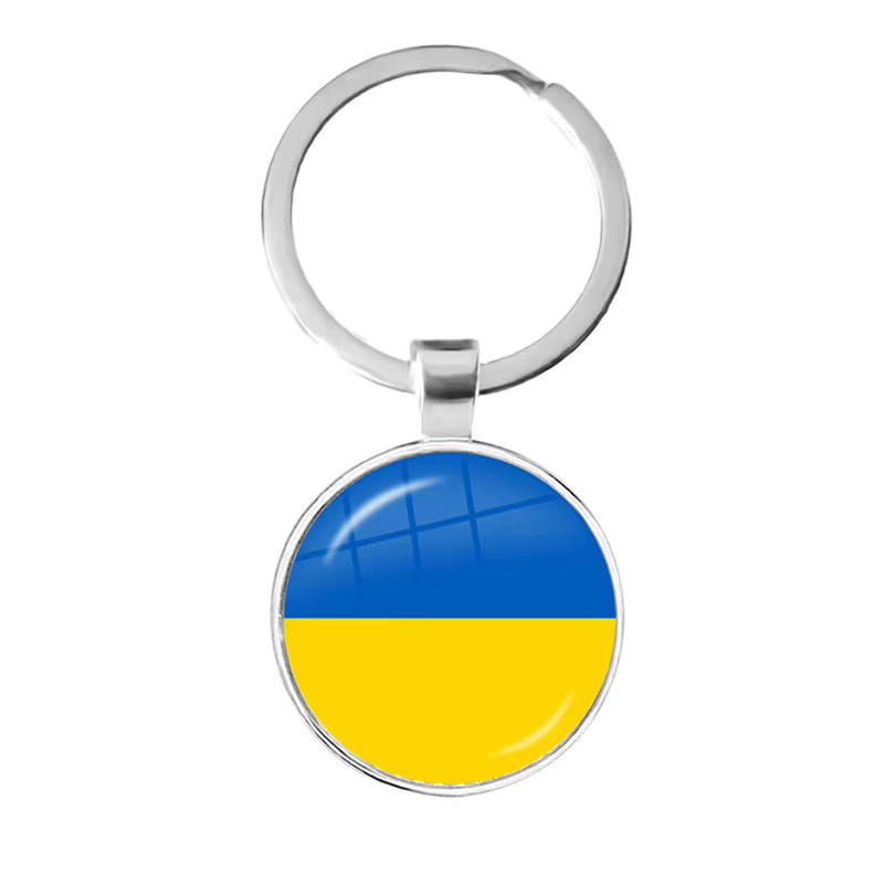 Schlüsselring Glas Cabochon, Ungarn Flagge - Bild 1