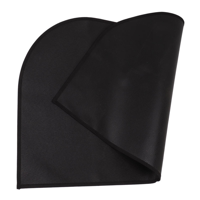 Meterk Halbrunder Glasfaser Teppich Feuerfest und Rutschfest, Farbe: Schwarz, B x T: 80 x 50 cm - Bild 6