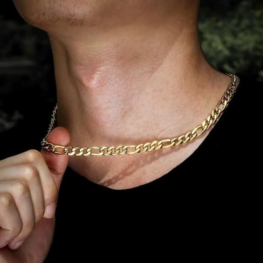 Sinya Pure Halskette, 750 Gold, Figaro Cuban Chain, Unisex - Bild 3