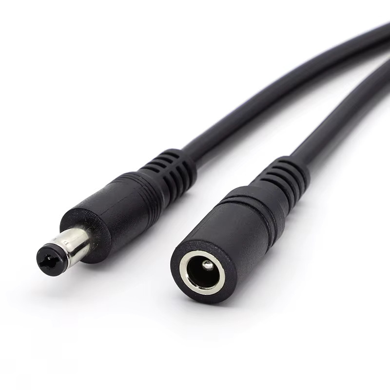 JCD DC 12V Stromverlängerungskabel mit Stecker 5,5 x 2,1 mm auf Buchse, 18 AWG, 10 A, Schwarz, Länge: 50 cm - Bild 3