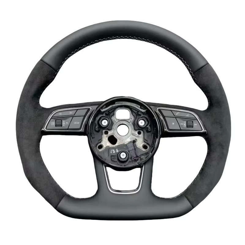 GNUPME Lenkradbezug aus Wildleder Leder für Audi A4l A6l A3 A5 Q5l Q3 Q7 A8 TT Q2l in Schwarz - Bild 4