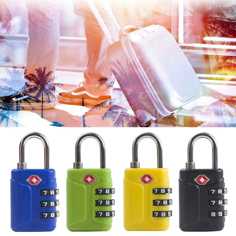 TSA 3-stelliges Zahlenschloss für Koffer und Gepäck in Blau und Multicolour - Bild 4