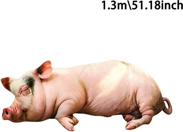 Yiran toy Simulierte schlafende Schwein Plüschtiere, Rosa / Pink - Bild 1