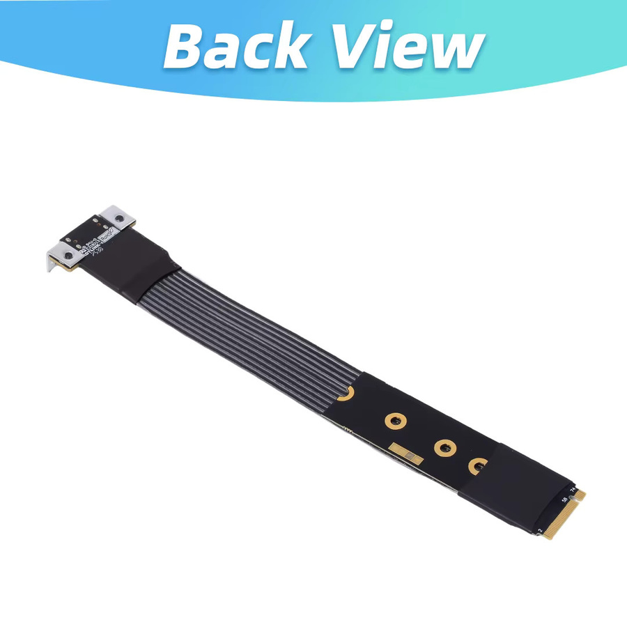 ADT-Link PCIE 5.0 X4 M.2 NVMe zu OCuLink Riser-Kabel SFF-8611 SFF-8612 Adapter für externe GPU-Docks in Schwarz - Bild 4