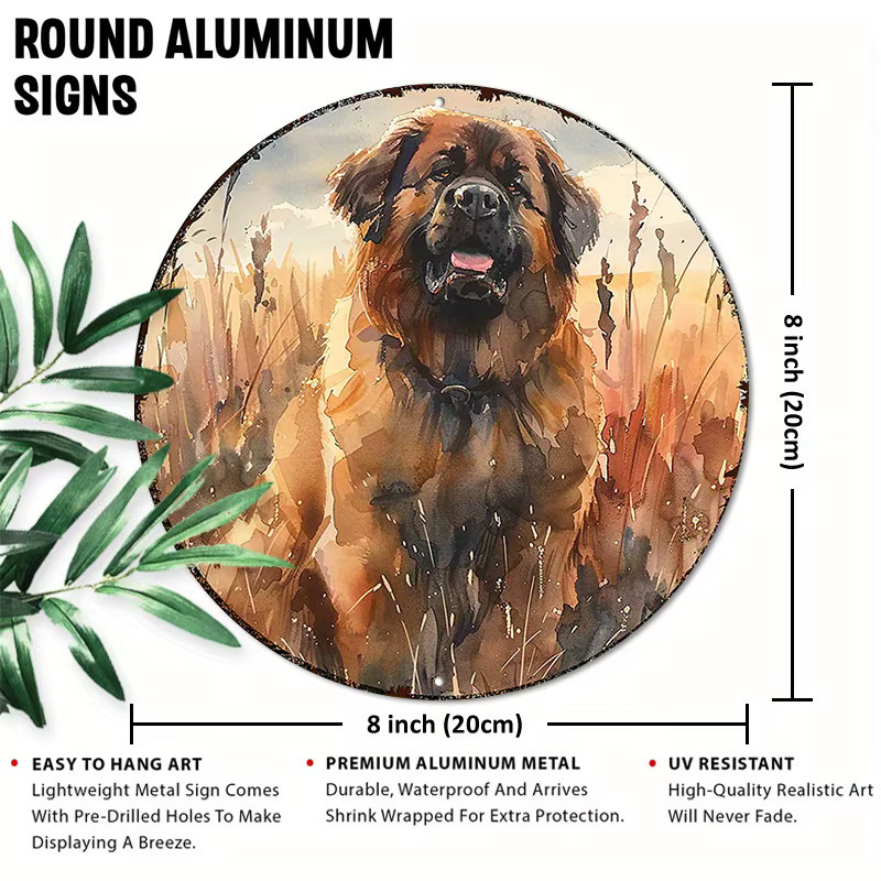 Potdemiel Rundes Aluminiumschild Leonberger Humor, Farbe Mehrfarbig, Durchmesser: 20,3 cm - Bild 2