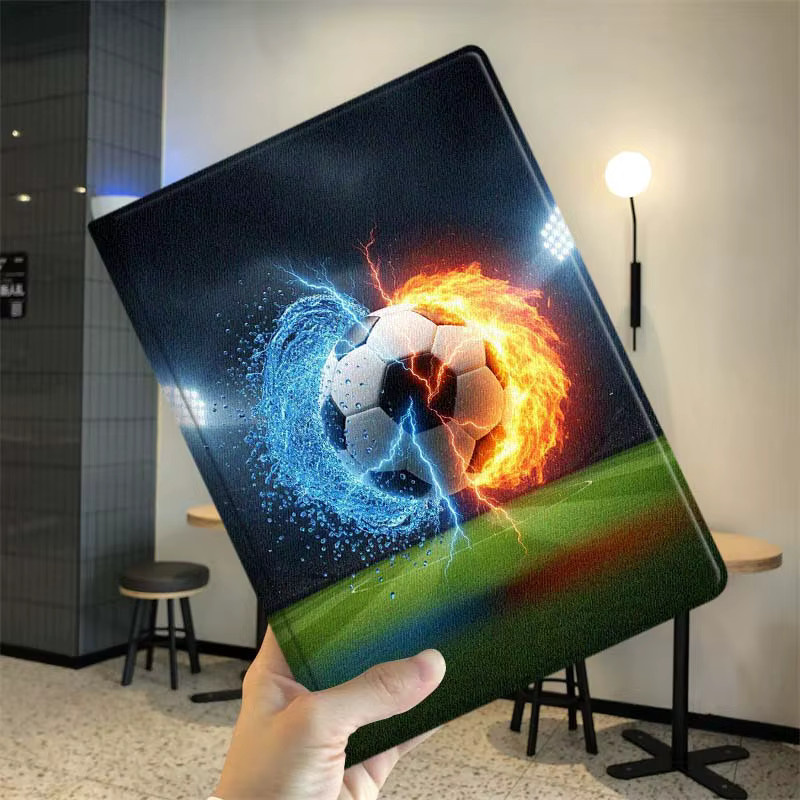 Künstlerische Tablet-Hülle im Fußball-Design für Xiaomi Redmi Pad Pro Max Ultra und SE Modelle, Mehrfarbig - Bild 4