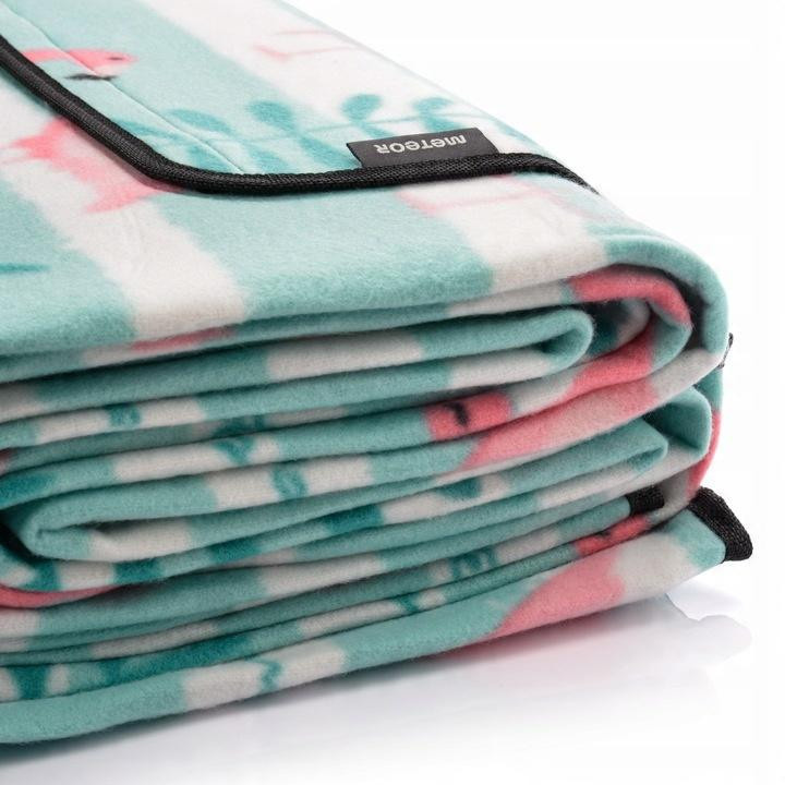 Picknickdecke Meteor mit Flamingos Design, 3-lagig und kompakt mit Klettverschluss, B/T: 150 x 190 cm - Bild 2