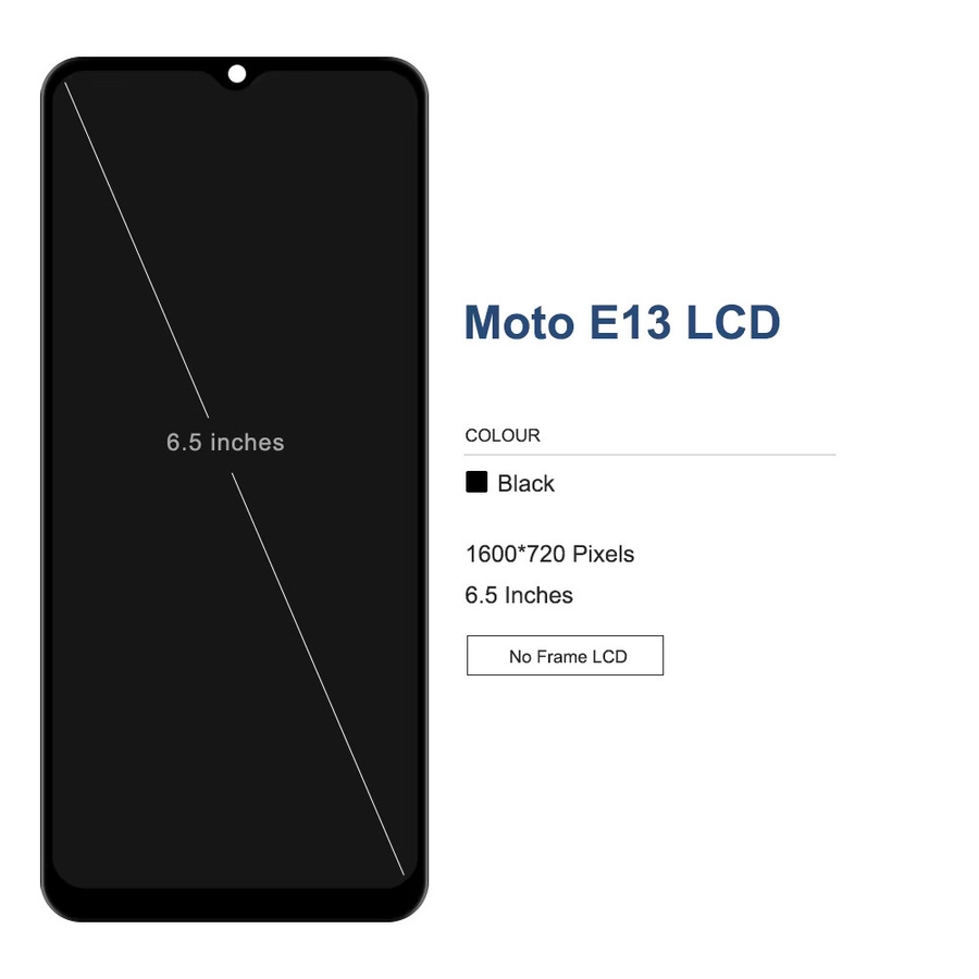 Motorola E13 Ersatz LCD-Display mit Touchscreen Baugruppe in Schwarz, 6.5 Zoll - Bild 3
