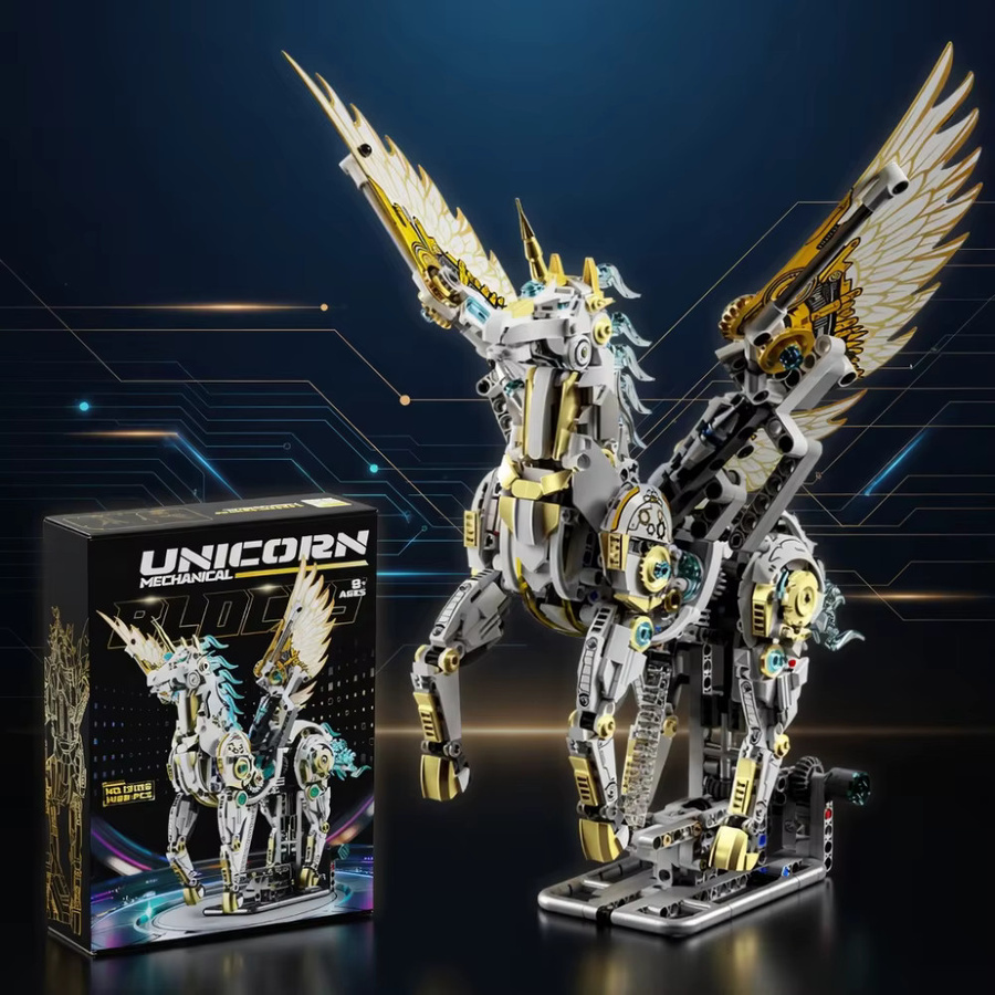 FUNXINEE Einhorn-Pegasus-Bausteine, Tier-Verbindungsmodell, 1499 Teile, ab 8 Jahren - Bild 2