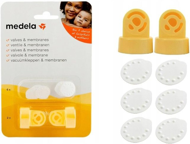 Medela Ersatzteil-Set mit 2 Ventilen und 6 Membranen in Weiß - Bild 1