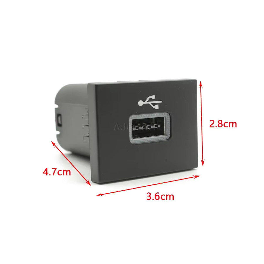 USB Schnellladegerät Adapter für Ford Focus 2 Mk2 2009-2011 mit USB-A und USB-C Ports in Schwarz - Bild 2