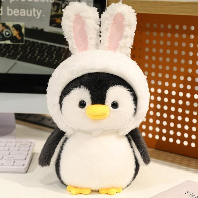 Bai Fen Bai Pinguin Verwandelt Katze Hai Puppe, Plüschtier, 20cm - Bild 1