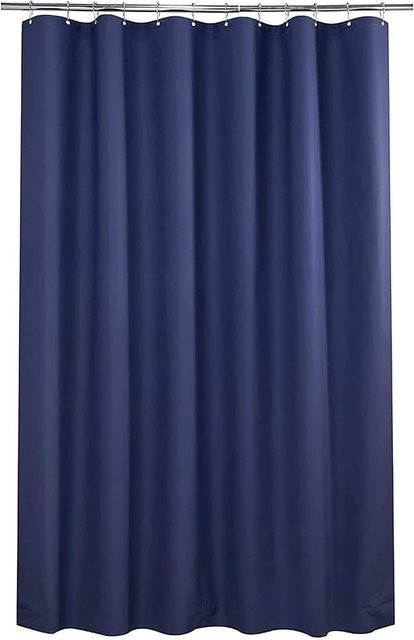 Wasserdichter PEVA Duschvorhang von TrendVibeCN in Navy Blau mit Haken, B/H: 90 x 180 cm - Bild 1