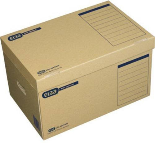 Elba Archivbox tric aus Wellpappe in Naturbraun, B/T/H: 54,5 x 32 x 36 cm - Bild 1