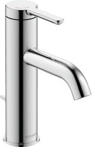 Duravit Waschtisch-Einhebelmischer FreshStart + Flow C.1 in Chrom mit Zugstangenablaufgarnitur und 113 mm Ausladung - Bild 1