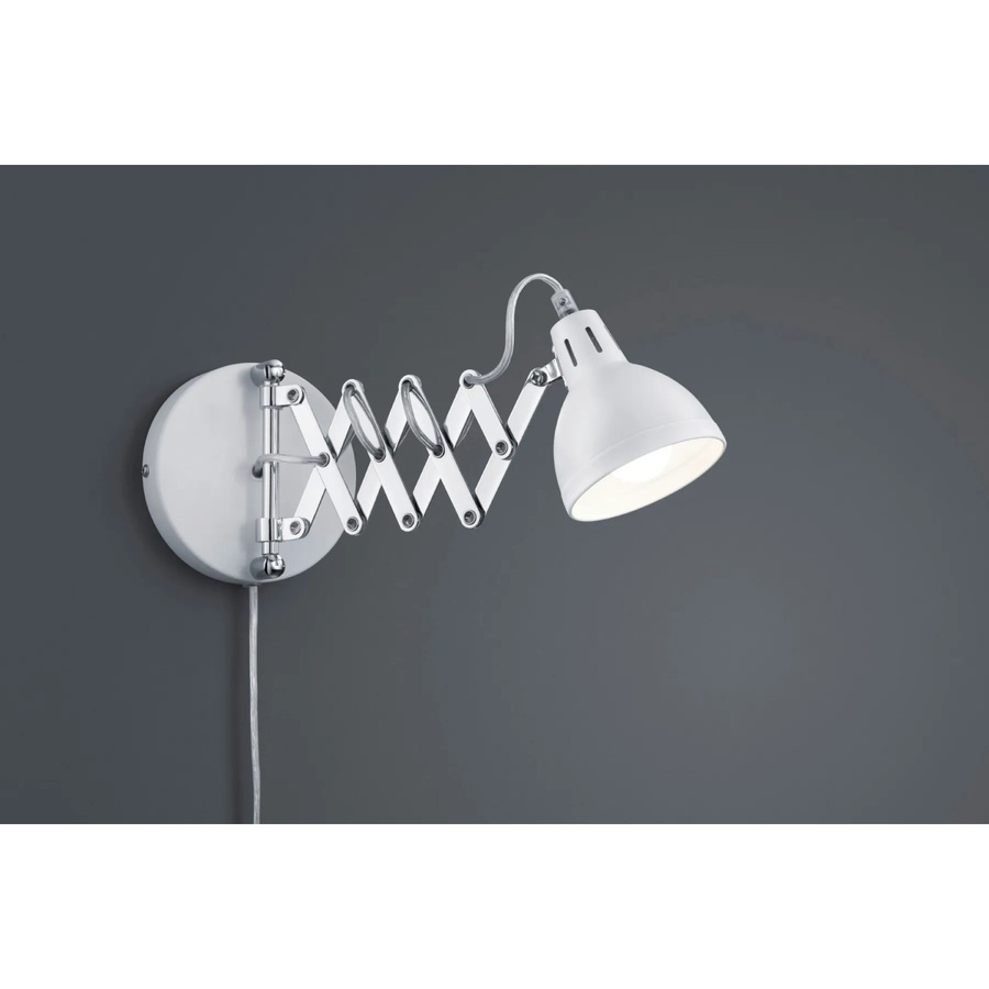 Reality by Trio Scissor LED-Wandleuchte aus Metall in Weiß Matt, verstellbar - Bild 2