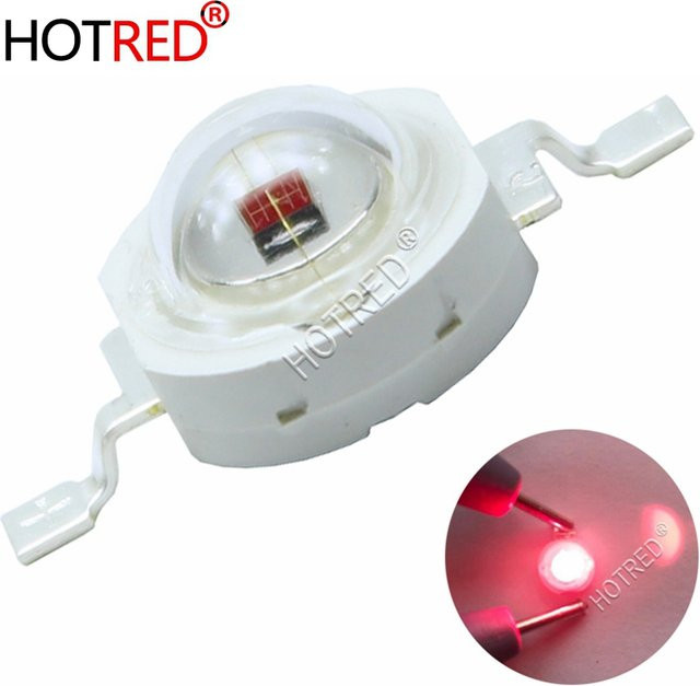 Hochleistungs Infrarot LED Lampe 3W mit Wellenlängen 730nm 740nm 720nm Rot für Projektor Laser und Nachtsicht - Bild 1