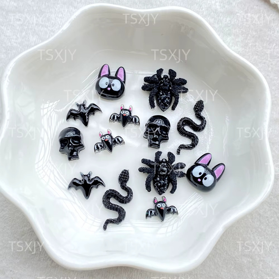 TSXJY Nagelkunst Charms, 50 Stück, Halloween-Motiv, Glänzend - Bild 2