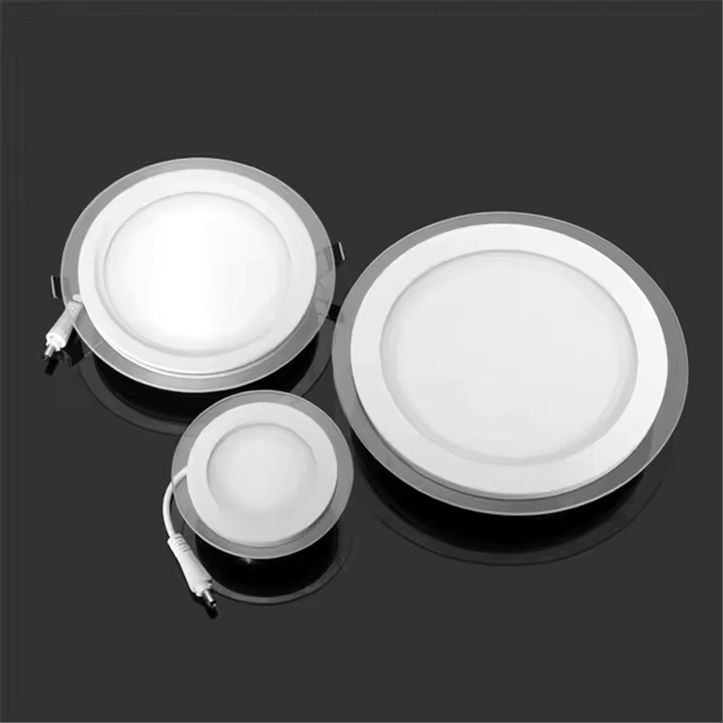 Evelobin LED-Panel-Leuchte rund mit Glasscheibe in Weiß und Transparent als moderne Deckeneinbauleuchte - Bild 2