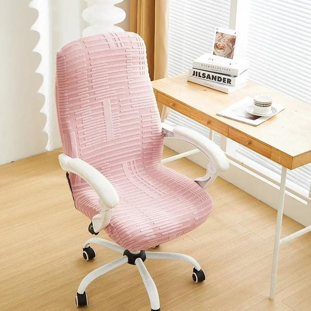 Elastischer Stuhlbezug von Yiran Furniture in Pink, verdickter Spandex-Schutzbezug für Gaming-Stühle und Bürostühle - Bild 1