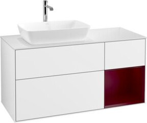 V&B Waschtischunterschrank Finion mit Wandbeleuchtung, Farbe Weiß lackiert, Breite: 120 cm, Tiefe: 50,1 cm, Höhe: 50,1 cm - Bild 1