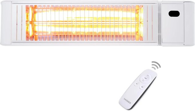 Vasner Infrarot-Heizstrahler Teras X20 2000 Watt mit Fernbedienung in Weiß - Bild 1