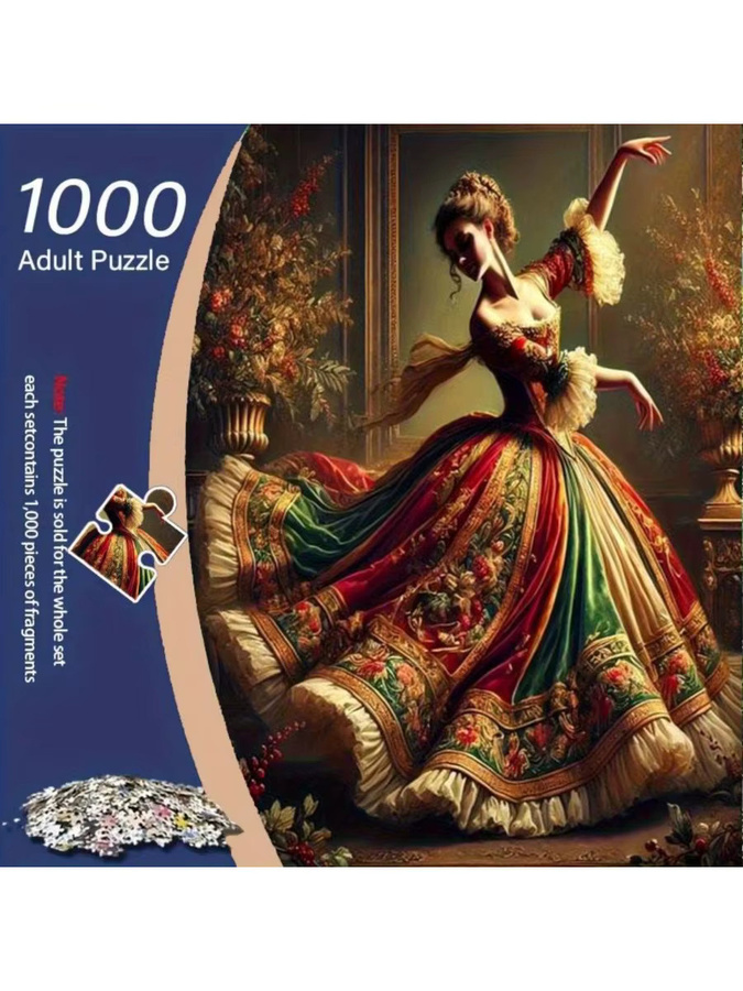 AZNM Ballerina im roten Kleid, Puzzle, 1.000 Teile - Bild 5