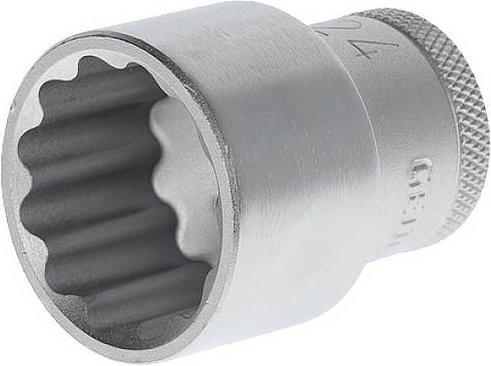 Gedore Steckschlüsseleinsatz 12-kant, 1/2 Zoll Antrieb, 24 mm Weite, silber - Bild 1