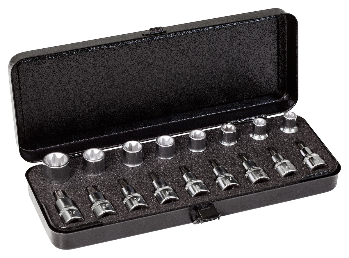 Elora Steckschlüssel-Satz 1/2 Zoll TORX 17-teilig in Silber ELORA-770-TXE - Bild 1
