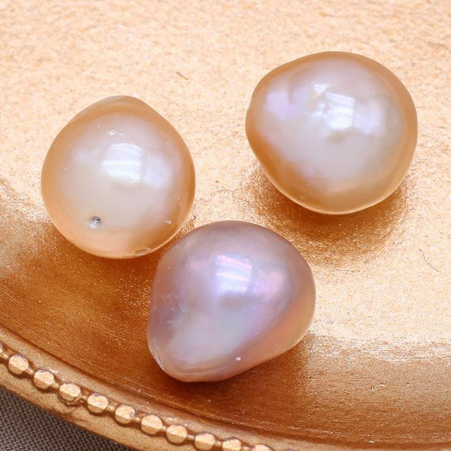 Süßwasserperlen, beige, 10-11mm, Damen - Bild 1
