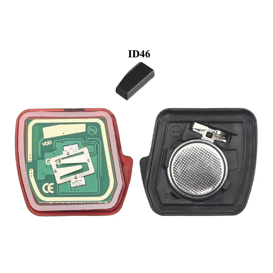 Keyyou 2-Tasten 433MHz Autoschlüssel für Mitsubishi Triton, Pajero, Outlander, ASX, Lancer mit ID46 Transponder Chip und 11 Klingen, Schwarz - Bild 3