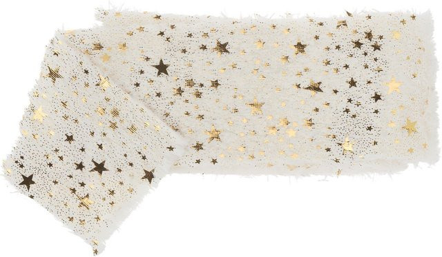 VBS Kunstfellband Sterne in Beige, Breite: 10 cm, Länge: 150 cm - Bild 1