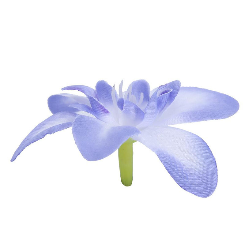 10 Stück künstliche Orchideen Blumen in Blau von CosyHome für Hochzeitsdekoration und Blumenkränze aus Textil - Bild 2