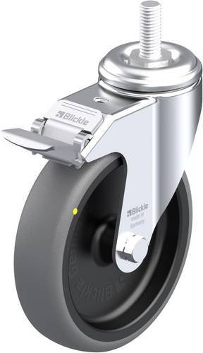 Blickle Lenkrolle LKRA-TPA 126G-FI-ELS-GS12 mit Feststeller in Grau und Schwarz, Rad-Durchmesser: 125 mm, Tragfähigkeit: 80 kg - Bild 1
