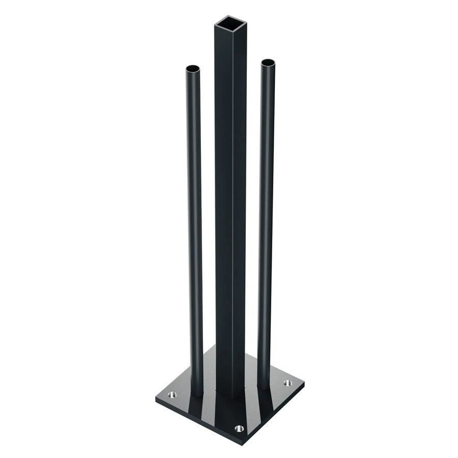 Vidual Fußplatte für 90 mm x 90 mm Pfosten aus verzinktem Stahl in Anthrazit - Bild 2