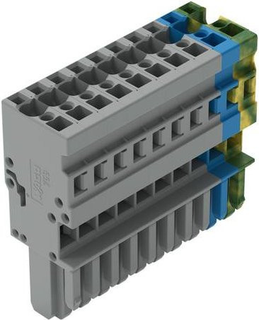 WAGO 769-110/000-038 Federleiste, 25 Stück, Farben: Grün, Gelb, Blau, Grau - Bild 1