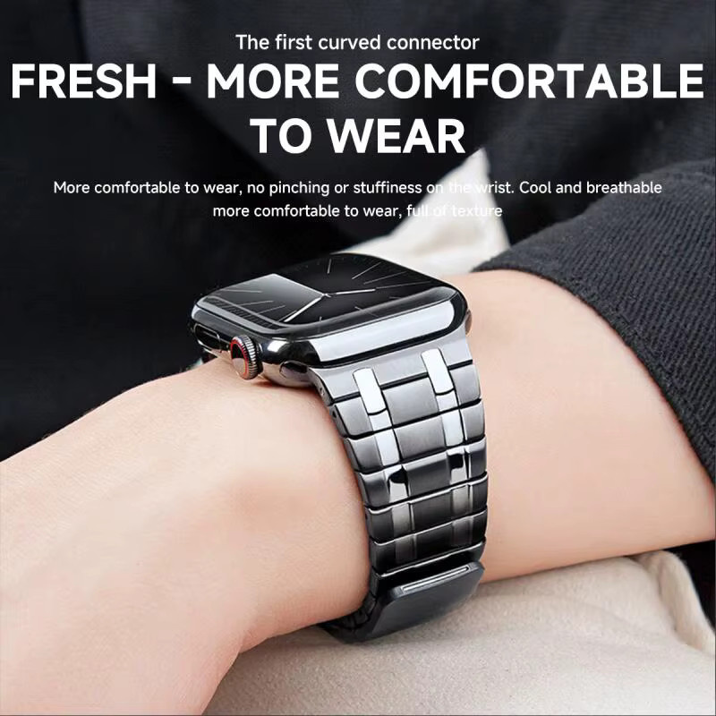Uhrenarmband Edelstahl, magnetisch, Schwarz, Unisex - Bild 5