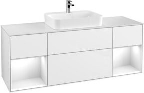 V&B Waschtischunterschrank Finion in Weiß lackiert, B/T/H: 160 x 60 x 50,1 cm - Bild 1