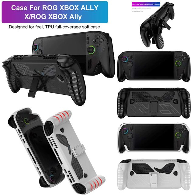 Asus ROG Ally X Schutzhülle aus TPU in Weiß mit integriertem Standfuß - Bild 1