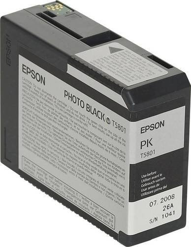 Epson T5801 Original Tintenpatrone Photo Schwarz für Stylus Pro 3800 und Stylus Pro 3880, 80 ml - Bild 2