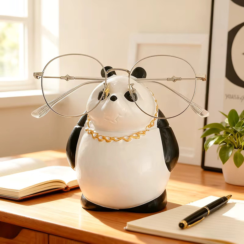Dekorative Panda Sonnenbrillenhalter aus Keramik in Weiß für Büro und Schlafzimmer - Bild 2