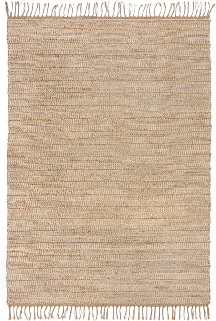 Jute-Teppich Kadima Design in Beige mit Fransen, B/T: 200 x 290 cm - Bild 1