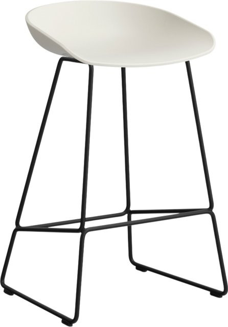 HAY About A Stool AAS 38 Hocker in Beige mit Stahlgestell und Polypropylen-Sitzschale - Bild 1
