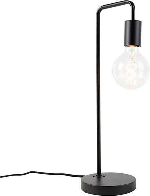 QAZQA Moderne Tischlampe Facil in Schwarz, dimmbar, E27, Höhe: 49,0 cm - Bild 1